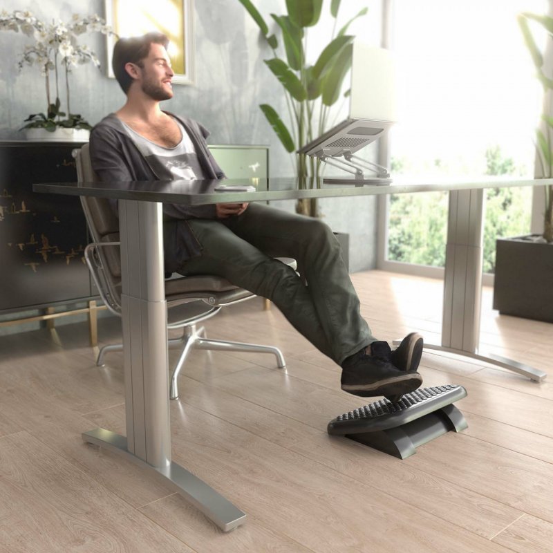 AISENS Tilting footrest, Black