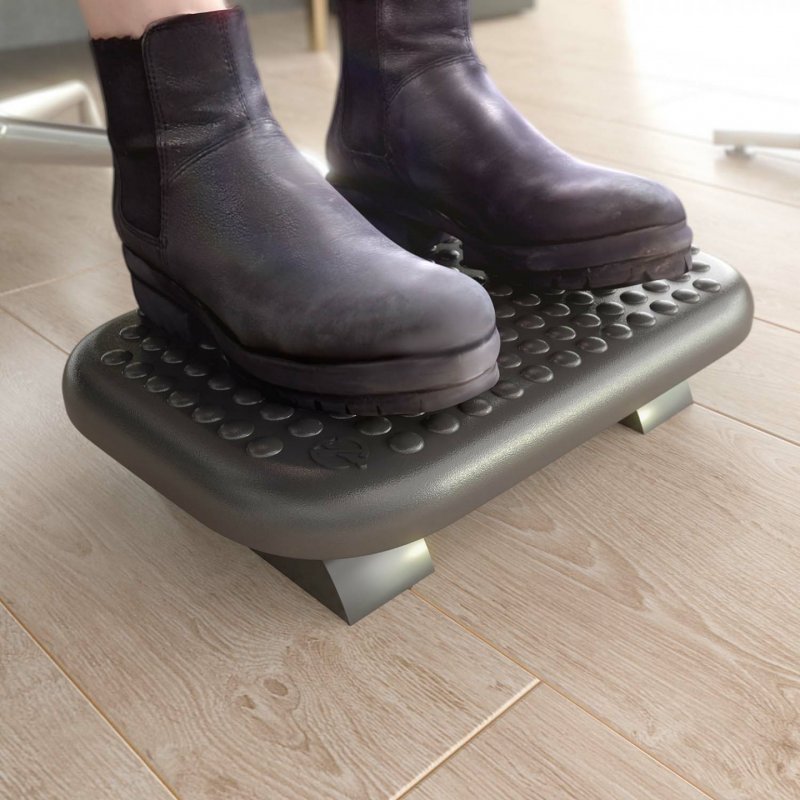 AISENS Tilting footrest, Black