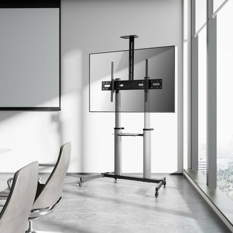 AISENS FT100TE-259 support pour téléviseur 2,54 m (100") Noir, Argent