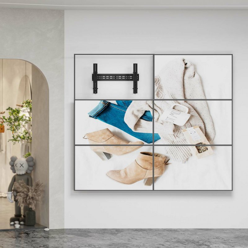 AISENS Levelable Videowall Support and Pop-Out Function for 70Kg TVs from 37-70, Black