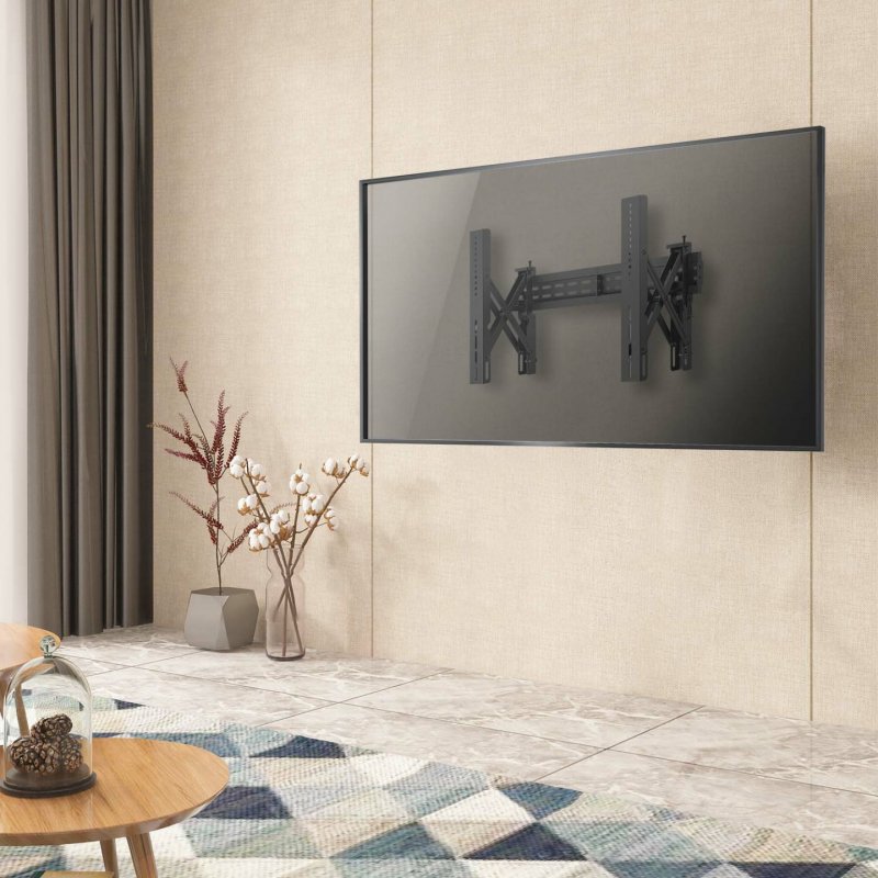 AISENS Levelable Videowall Support and Pop-Out Function for 70Kg TVs from 37-70, Black