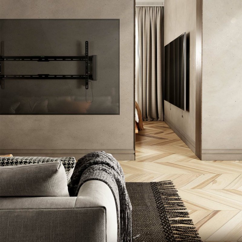 AISENS ECO Tilting Support for Monitor/TV 75Kg from 43-90, Black