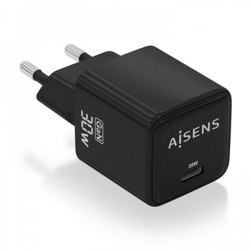 AISENS ASCH-30W1P036-BK chargeur d'appareils mobiles Universel Noir Secteur Charge rapide Intérieure