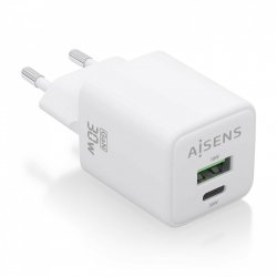 AISENS ASCH-30W2P037-W chargeur d'appareils mobiles Universel Blanc Secteur Charge rapide Intérieure