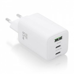 AISENS ASCH-65W3P041-W chargeur d'appareils mobiles Universel Blanc Secteur Charge rapide Intérieure