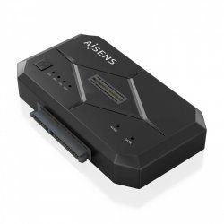 AISENS SATA 2.5/3.5 Docking Station, M.2 NVMe to USB 3.0/3.1 Gen1, Clone, Black