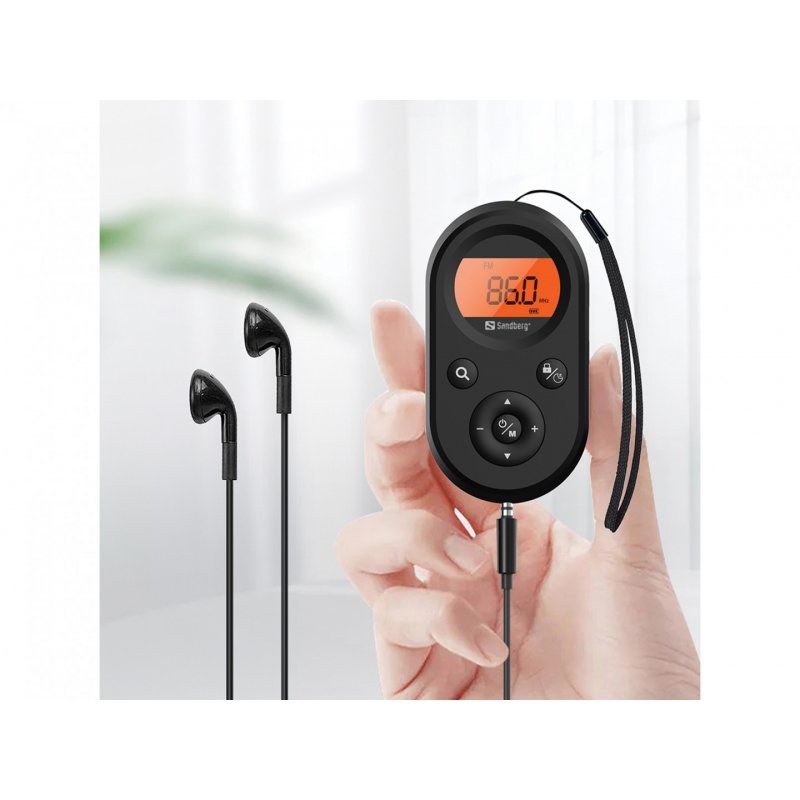 Sandberg Pocket Radio FM AM Recharge Portable Noir