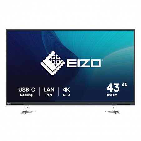 EV4340X-BK (108 cm (42.5 Zoll), schwarz, UltraHD/4K, IPS, Fernbedienung, USB-C)