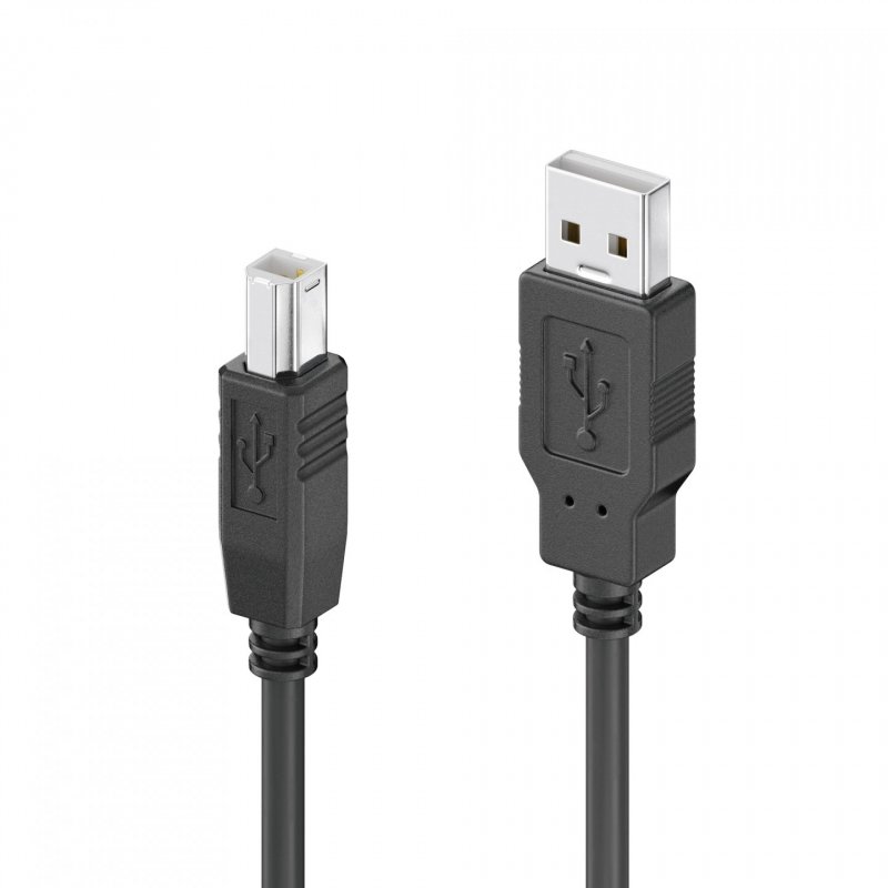 sonero USB 2.0 Kabel A-Stecker auf B-Stecker - schwarz - 0,50m