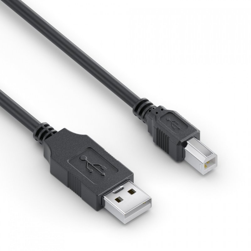 sonero USB 2.0 Kabel A-Stecker auf B-Stecker - schwarz - 1,00m