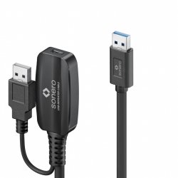 sonero USB 3.2 Gen1x1 Aktive Verlängerung - A/C schwarz - 10,00m