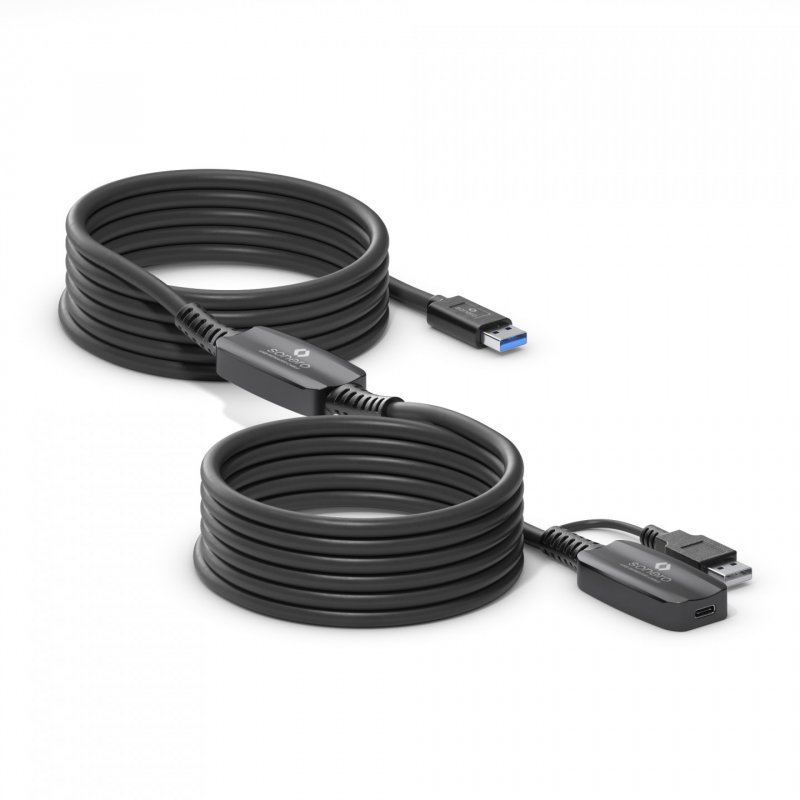 sonero USB 3.2 Gen1x1 Aktive Verlängerung - A/C schwarz - 10,00m