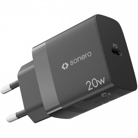 sonero USB-C Ladegerät - 1 Port - 20W PD - schwarz