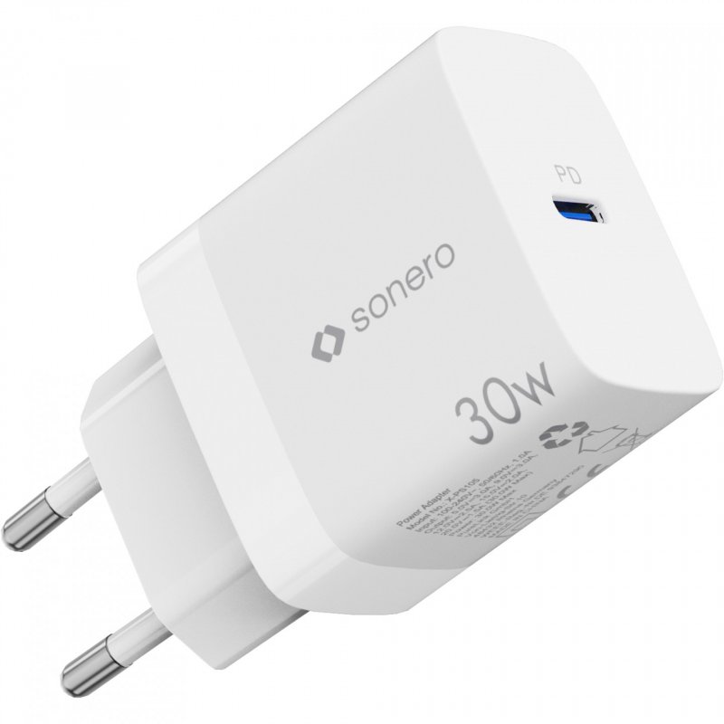 sonero USB-C GaN Ladegerät - 1 Port - 30W PD - weiß