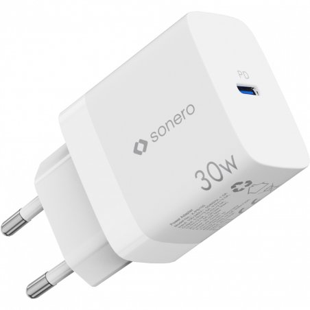 sonero USB-C GaN Ladegerät - 1 Port - 30W PD - weiß
