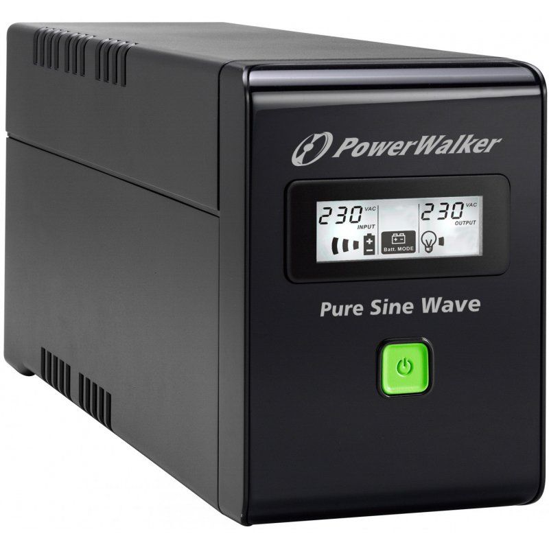 PowerWalker VI 800 SW FR alimentation d'énergie non interruptible Interactivité de ligne 0,8 kVA 480 W 2 sortie(s) CA