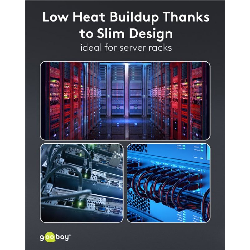 Goobay 74359 câble de réseau Blanc 0,5 m Cat8.1 U/FTP (STP)