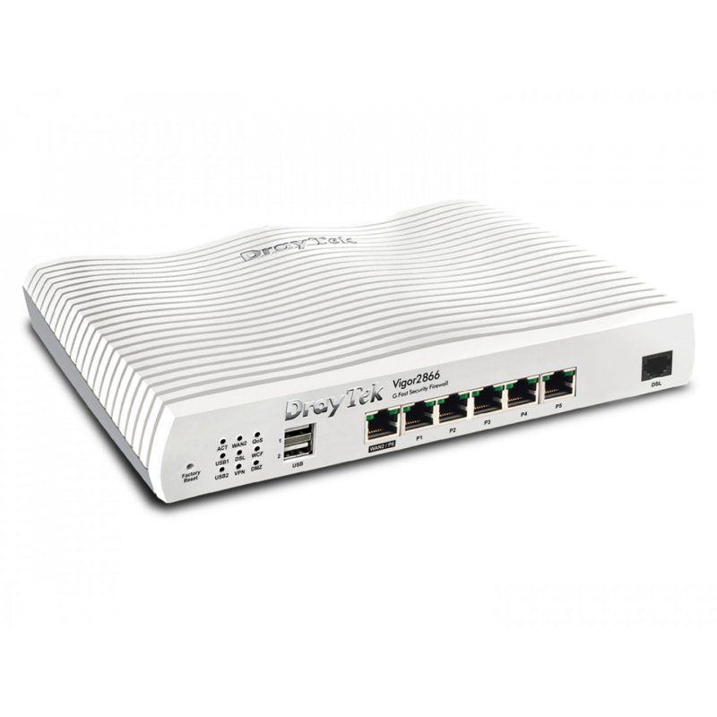 DrayTek Vigor 2866: Gfast Modem-Firewall Routeur connecté Gigabit Ethernet Gris