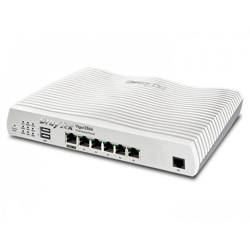 DrayTek Vigor 2866: Gfast Modem-Firewall Routeur connecté Gigabit Ethernet Gris