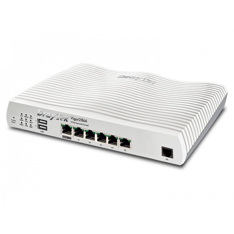 DrayTek Vigor 2866: Gfast Modem-Firewall wired router Gigabit Ethernet Grey