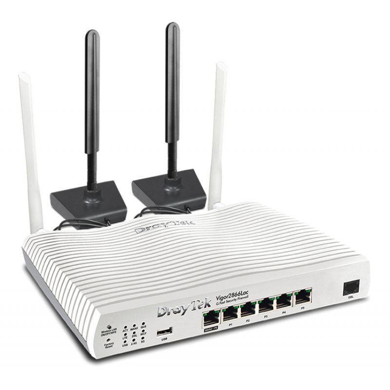 DrayTek Vigor 2866L wireless router Gigabit Ethernet Dual-band (2.4 GHz / 5 GHz) 4G White
