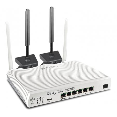 DrayTek Vigor 2866L wireless router Gigabit Ethernet Dual-band (2.4 GHz / 5 GHz) 4G White