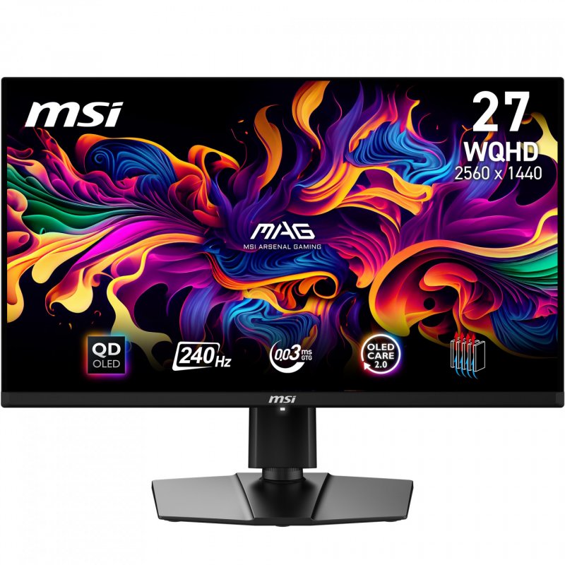 MAG 271QPXDE QD-OLED E2 (67.3 cm (26.5 Zoll), schwarz, WQHD, Adaptive-Sync, USB-C, 240Hz Panel)