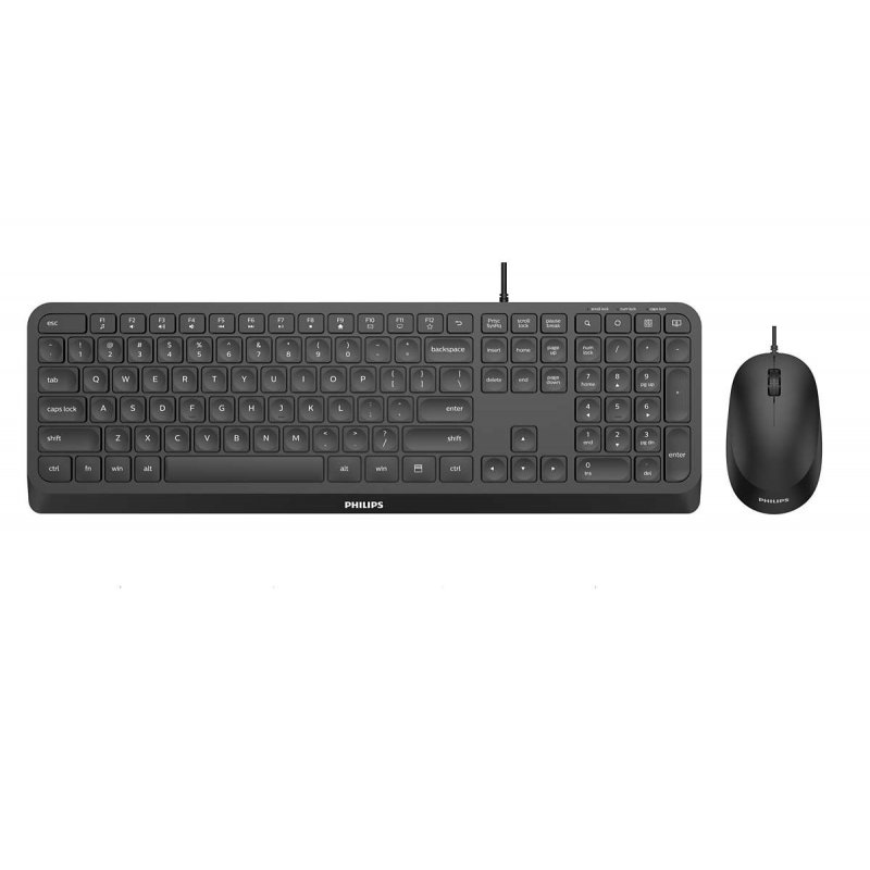 Philips 2000 series SPT6207B/19 keyboard Mouse included Universal USB QWERTY English Black