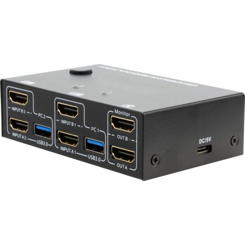 DP/HD USB 3.0 DUAL DISPLAY KVM SWITCH 2 Host