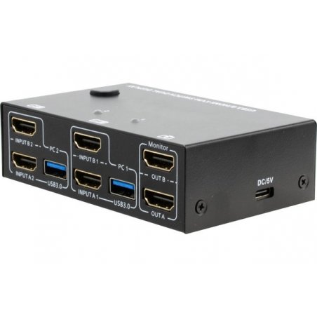 DP/HD USB 3.0 DUAL DISPLAY KVM SWITCH 2 Host