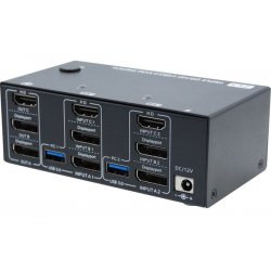 HDMI 2DP/ USB 3.0 Triple DISPLAY KVM SWITCH 2 HOST