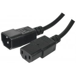 AC Power extension cord monitor/UPS LSZH Black- 1.80 m