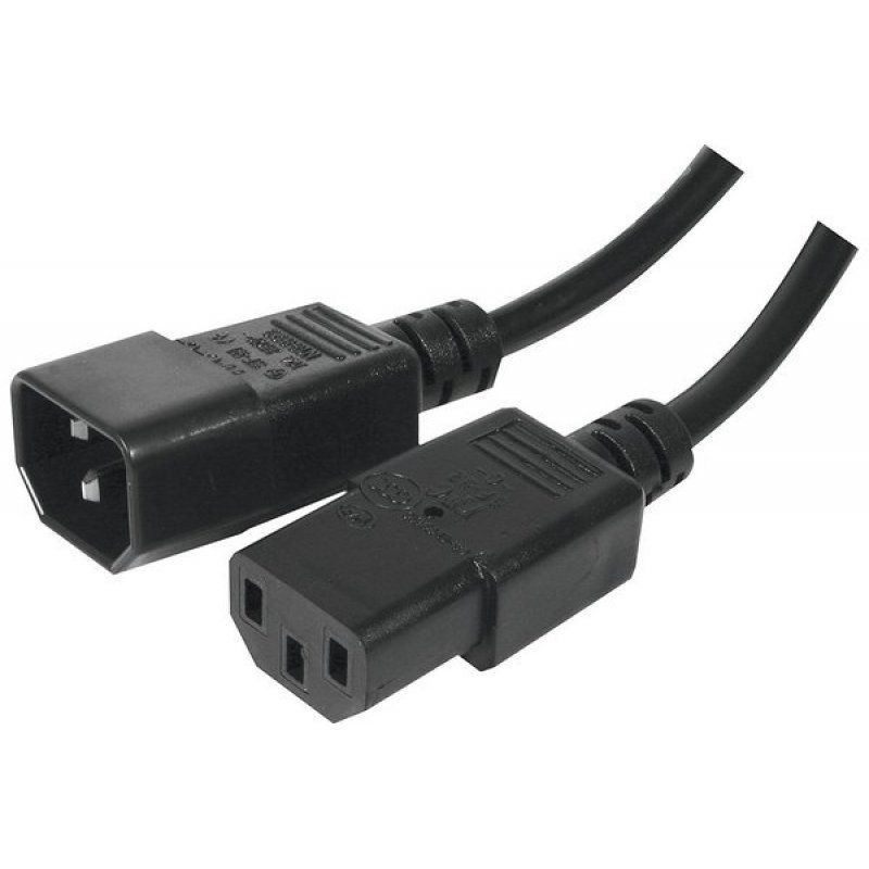 AC Power extension cord monitor/UPS LSZH Black- 1.80 m