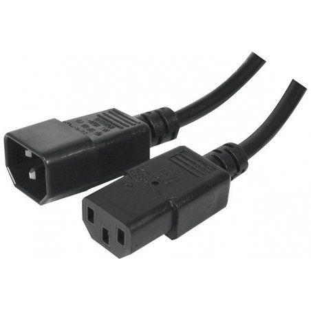 AC Power extension cord monitor/UPS LSZH Black- 1.80 m