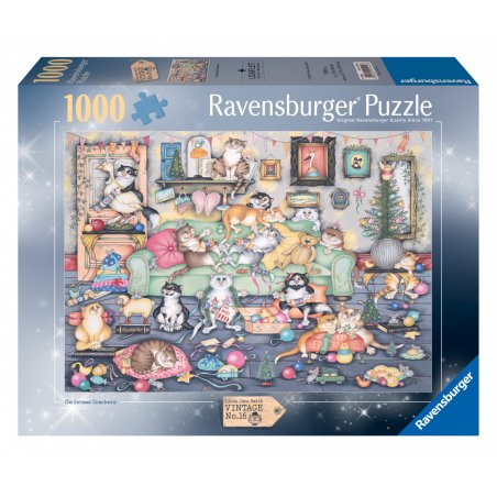 Ravensburger - Puzzle Crazy Cats Christmas Crackers 1000p (12001244)