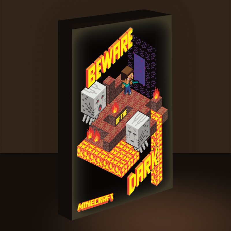 MINECRAFT - Canvas Lumineux 40X30 Cm