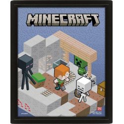MINECRAFT - Switching Terrain - Poster lenticulaire 3D 28x24cm