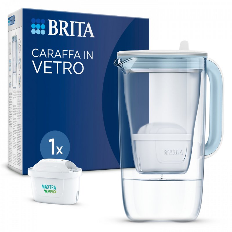 BRITA Tischwasserfilter Model One Glas *weiß* inkl. 1 Filter