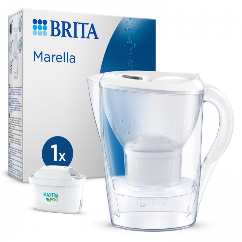 Brita Marella Pitcher water filter 2.4 L Transparent, White
