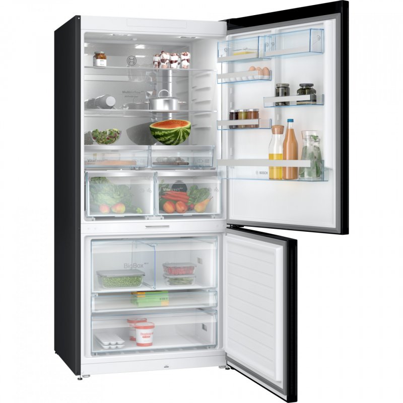 Bosch Serie 8 KGP86AXB0N fridge-freezer Freestanding 621 L B Black, Stainless steel