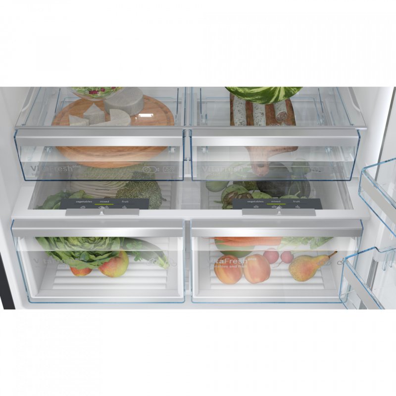 Bosch Serie 8 KGP86AXB0N réfrigérateur-congélateur Pose libre 621 L B Noir, Acier inoxydable