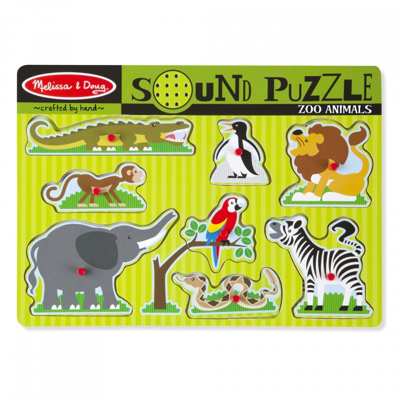 Melissa & Doug Zoo Animals Sound Puzzle Puzzle à formes 8 pièce(s) Animaux