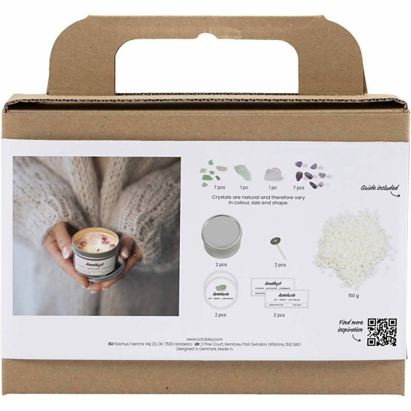 Mini Craft Kit - Candle Casting - Soy Candle w/Aventurin & Amethyst (977753)
