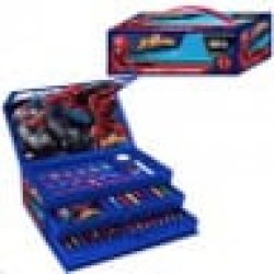 Coloring Case - SPIDERMAN - set 52pcs in paper toolbox with handle