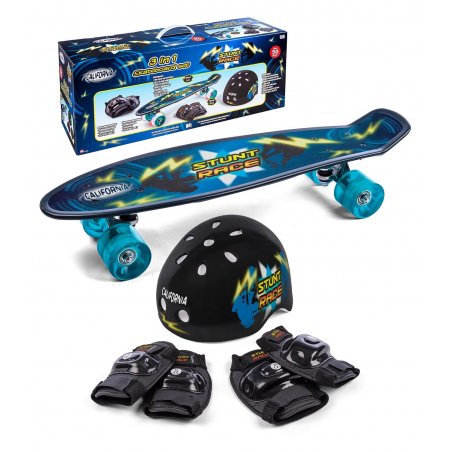 California - Skateboard with safety equipment (24300)