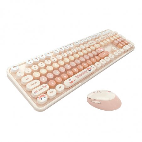 MOFII Sweet New 2.4G Wireless Keyboard Mouse Set (Orange)