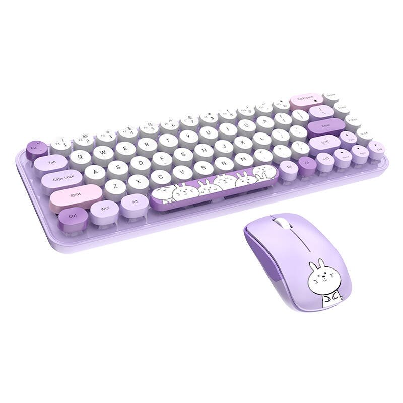 MOFII Wireless Keyboard Mouse iBean Pro New 2.4G (Purple)