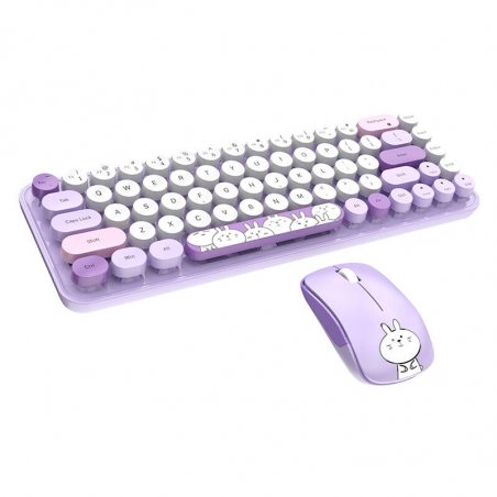 MOFII Wireless Keyboard Mouse iBean Pro New 2.4G (Purple)