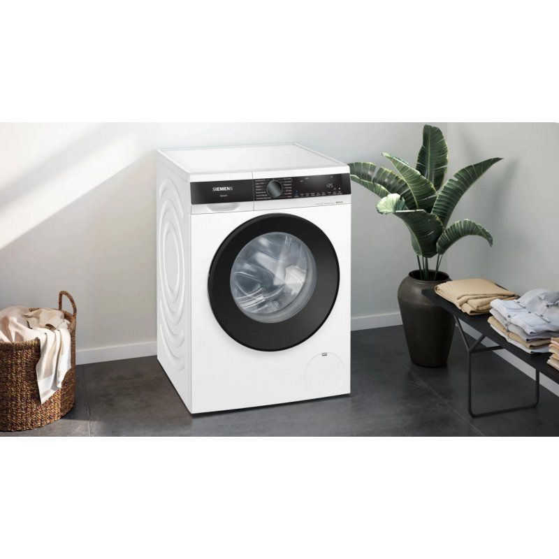 Siemens iQ500 WG44G2Z22 machine à laver Charge avant 9 kg 1400 tr/min Noir, Blanc