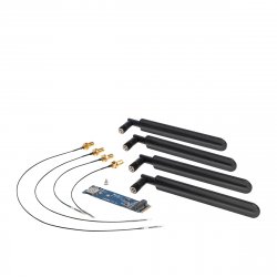 Shuttle WWN04 LTE (4G/5G) Kit adaptateur M.2 2280 et antennes externes pour compatibles